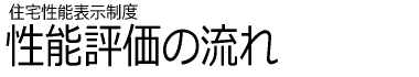 住宅性能表示制度　性能評価の流れ